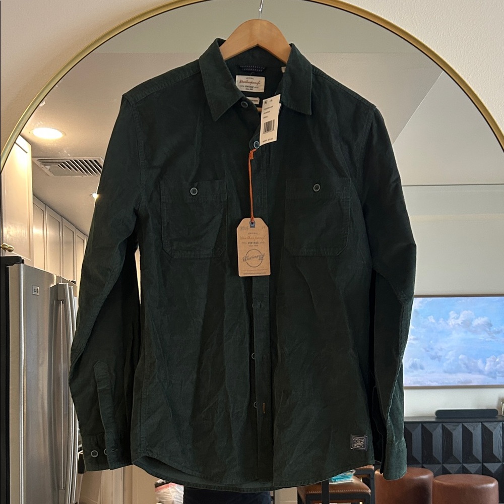 Weatherproof  Dark Green Corduroy Shirt Jacket